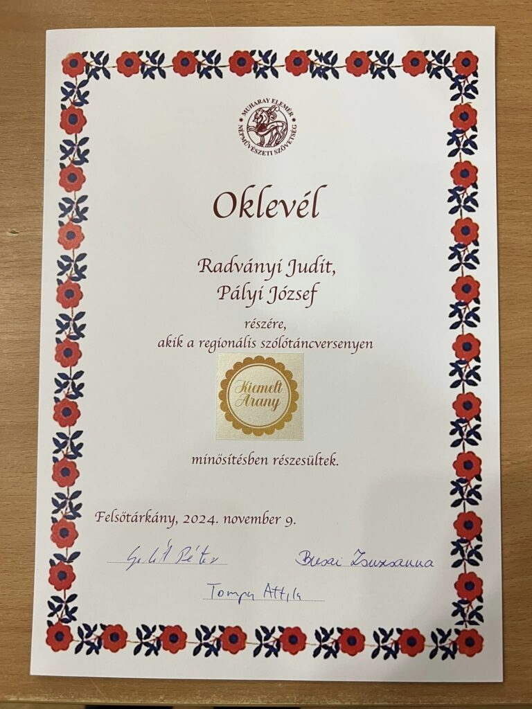 Minősített maglódi táncosok Felsőtárkányban